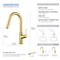 Kibi Fusion Single Handle Pull Down Kitchen & Bar Sink Faucet - Brushed Gold KKF2017BG - alternate 6